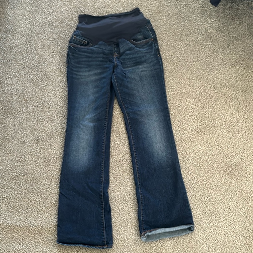 Old Navy Maternity bootcut blue jeans
